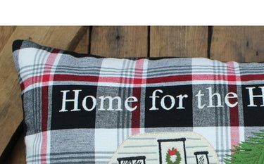 Winter Plaid Black, Red, Cream Pillow PL044020 - The Fox Decor